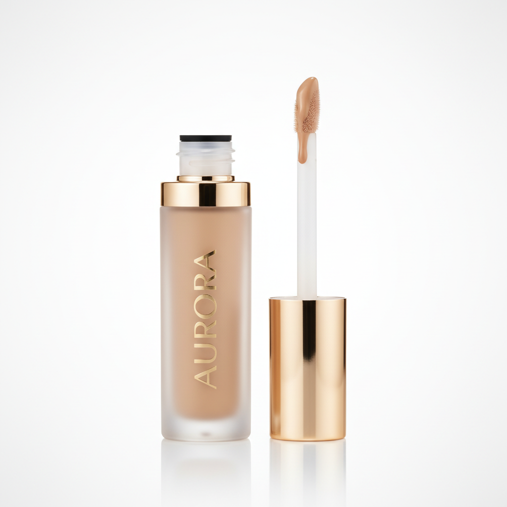Premium concealer tube with applicator wand