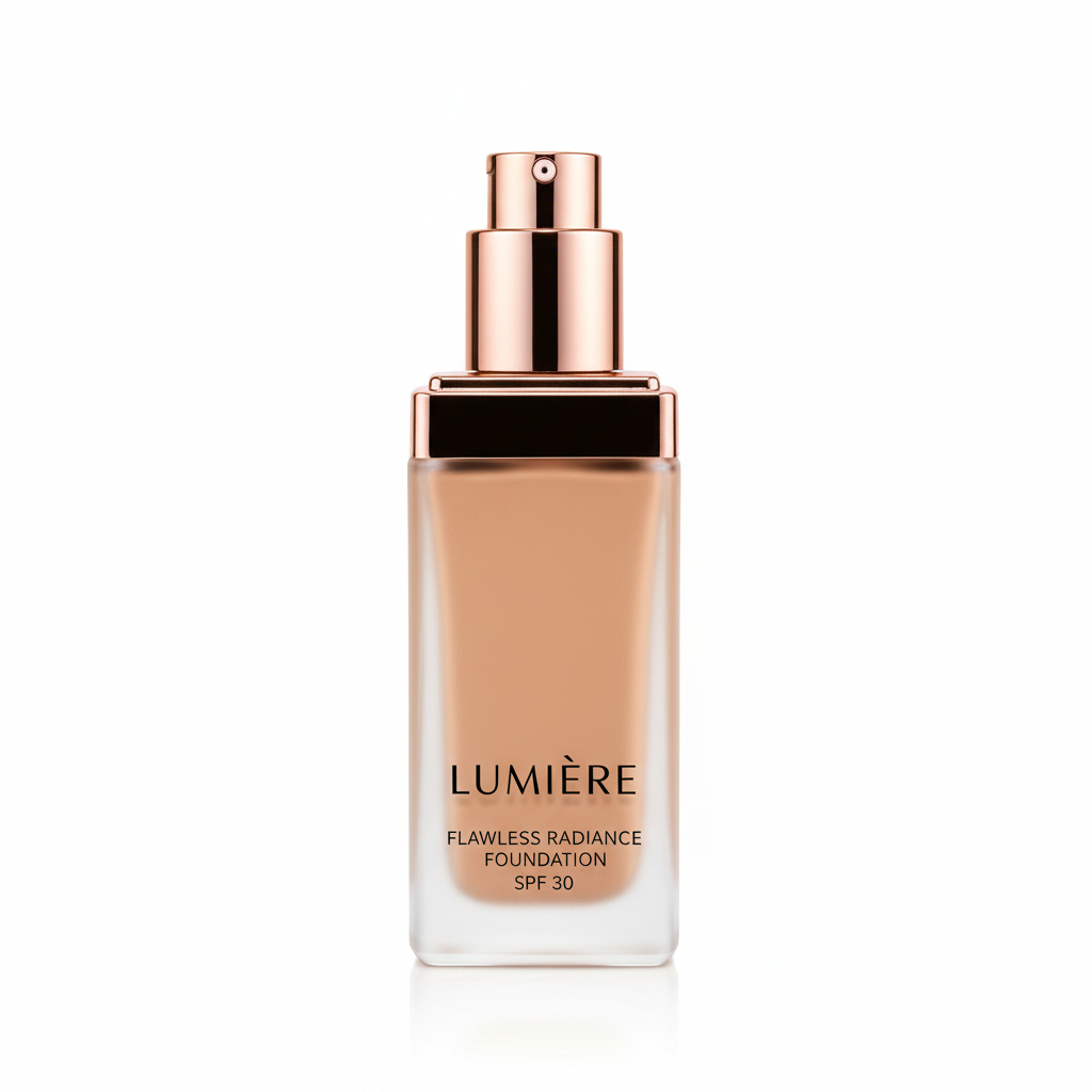 Premium foundation bottle with pump dispenser